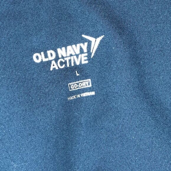 OLD NAVY ACTIVE SIZE LARGE PEACOCK BLUE CROPPED LEGGINGS - Picture 8 of 8
